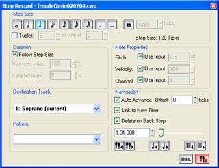 Sonar Step Record