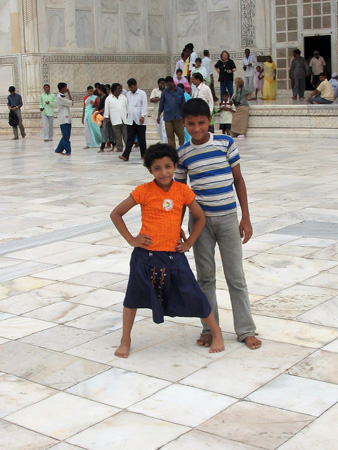 Children at the Taj